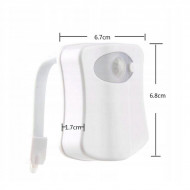 Lampa LED pentru toaleta cu senzor de miscare, iluminare in 8 culori - Img 6