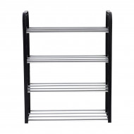 Raft Elegant pentru depozitare Pantofi sau Pantaloni, cu traverse metalice, 4 nivele, dimensiuni 58 x 42 x 18 cm - Img 3