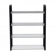 Raft Elegant pentru depozitare Pantofi sau Pantaloni, cu traverse metalice, 4 nivele, dimensiuni 58 x 42 x 18 cm - Img 3