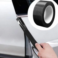 Rola ornament bandouri sau praguri autoadeziv din autocolant Carbon 5D, dimensiune 148 x 4 cm, culoare Neagra - Img 3