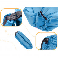 Saltea Autogonflabila "Lazy Bag" tip sezlong, 230 x 70cm, culoare Albastru, pentru camping, plaja sau piscina - Img 2