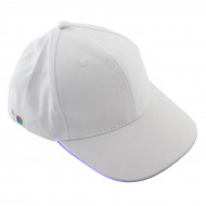 Sapca de tip baseball, cu cozoroc iluminat RGB, culoare Alba, marime universala, reglabila - Img 2