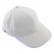 Sapca de tip baseball, cu cozoroc iluminat RGB, culoare Alba, marime universala, reglabila - Img 2