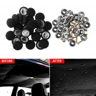 Set 12 clipsuri pentru reparatii tapiterie plafon auto, culoare Negru - Img 3