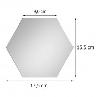 Set 12 panouri autocolante hexagonale oglinda de perete, model Ambiance Mirror, dimensiuni 15,5 x 17,5 cm - Img 4