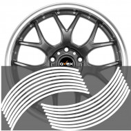 Set 16 inele din autocolant pentru jante culoare Alb Lucios - Img 1