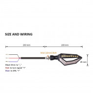 Set 2 lampi Semnalizare Moto cu LED, cu 2 functii, pozitie si semnalizare, 12V - Img 6