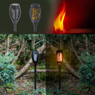 Set 4 lampi solare de gradina tip "Torta" cu 12 LED-uri - Img 1