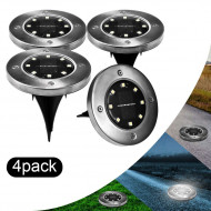 Set 4 x Lampa Solara estetica exterioara de gradina, cu 8 LED-uri, cu suport scurt - Img 2
