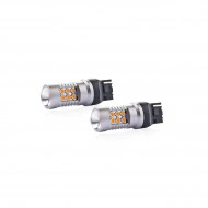 Set becuri auto cu LED CANBUS compatibil W21W T20 24 SMD 6.2W Orange 12/24V, destinat competitiilor auto sau off-road