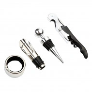 Set Cadou "Accesorii Vin, 4 piese" in cutie estetica, culoare Neagra - Img 5