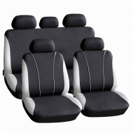 Set huse scaun auto ieftine, Universale 9 piese, model V-Style - GRI