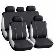 Set huse scaun auto ieftine, Universale 9 piese, model V-Style - GRI