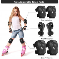 Set pentru copii, 6 x protectii pentru genunchi, coate si incheieturi (bicicleta, role, skateboard, patine) - Img 3
