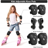 Set pentru copii, 6 x protectii pentru genunchi, coate si incheieturi (bicicleta, role, skateboard, patine) - Img 3