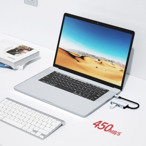 Hub adaptor USB-C cu HDMI 4K si USB 3.0 pentru MacBook si laptopuri compatibile