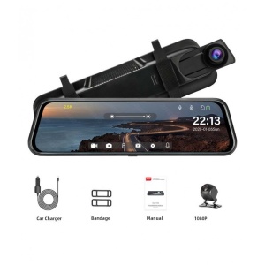 Καθρέφτης με διπλή κάμερα DVR Techstar Z78 Full HD, νυχτερινή λήψη, κυκλική εγγραφή, κάμερα οπισθοπορείας - Img 6