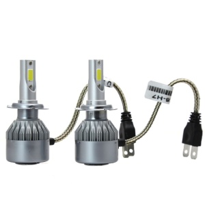 Set LED-uri auto Techstar C6 H7, compatibile cu faruri auto, lumina rece