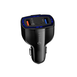 Автомобилно зарядно Techstar® Turbo Fast, 5V, 3.5A, QC3.0, двоен USB, универсално, черно - Img 7