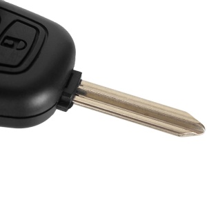 Detaliu carcasa cheie Citroen 2 butoane cu lama metalica SX9