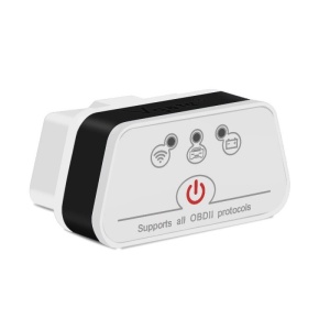Rozhranie pre multiznačkovú diagnostiku Vgate iCar2, bielo-čierne, Bluetooth 3.0, OBD2