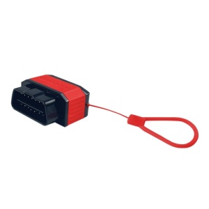 Adaptor OBD2 KONNWEI KW905 vedere frontala cu cablu rosu atasat