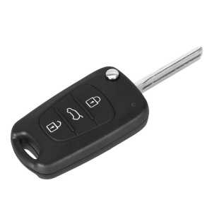 Carcasa cheie auto Techstar compatibila Hyundai i30 Accent Santa Fe Elantra, 3 butoane, cu lama metalica