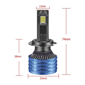 Σετ 2 λαμπτήρων LED αυτοκινήτου Techstar P41 H7, 100W, 16000lm, 6500K, 12–24V, CSP, Canbus, χάλκινος πυρήνας - Img 7