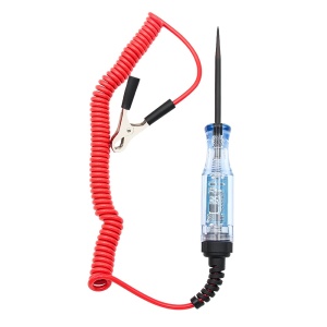 Avtomobilski električni tester z digitalnim zaslonom 5–120 V DC, kovinska sonda, krokodilska sponka, spiralni kabel, za električne napeljave avtomobilov in motornih koles - Img 12