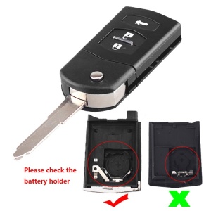 Carcasa cheie auto Techstar compatibila Mazda 2 3 5 6 RX-8 MX-5, 3 butoane, set complet cu electronica si baterie