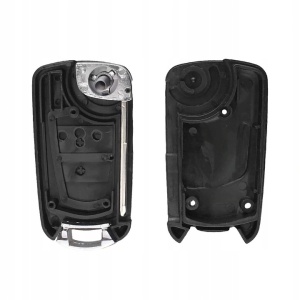 Carcasa cheie transformatoare Techstar upgrade cheie tip briceag flip 2 butoane lama HU46 compatibila Opel Astra G Vectra B Zafira A Corsa C vedere interior si exterior