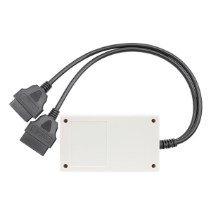 Tester comunicare OBDII cutie breakout OBD2 cu indicatori LED functie alimentare ECU convertor interfata OBD1 la OBD2 cablu lung vedere laterala