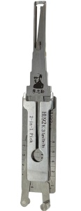 Decodor auto Lishi HU92 vedere frontala, pick si decoder pentru contact si usa