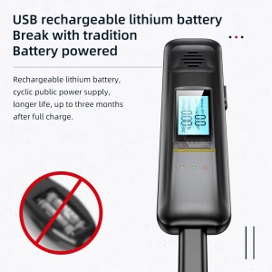 Prenosni digitalni alkotester Techstar® s senzorjem in brezkontaktnim merjenjem, zaslon LCD, LED indikator in polnjenje prek USB - Img 4