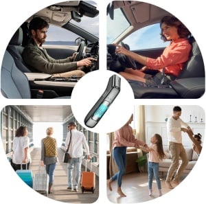 Prenosni digitalni alkotester Techstar, brezkontaktni, LCD, 5 s, 0,000–0,199 % BAC, visoko natančen senzor, polnjenje prek USB - Img 5