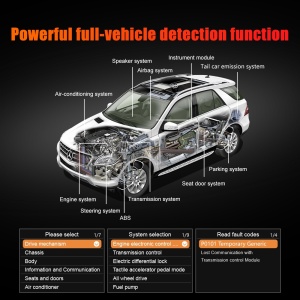Infografic functii diagnoza OBD2 – citire/stergere coduri, live data, I/M readiness