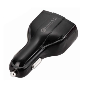 Avtomobilski polnilnik Techstar® Turbo Fast, 5 V, 3,5 A, QC3.0, dvojni USB, univerzalni, črn - Img 8
