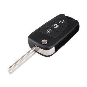Carcasa cheie auto Techstar compatibila Hyundai, 3 butoane, cu lama metalica tip flip
