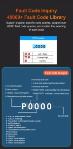Ecran Techstar TP02 – citire coduri DTC si descriere erori