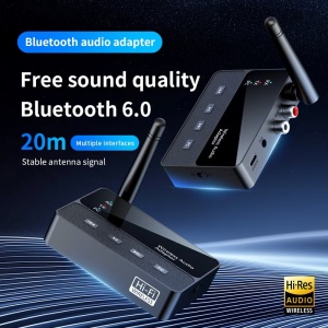 Αντάπτορας ήχου Bluetooth 6.0 2-σε-1 δέκτης και πομπός Techstar, RX/TX, AUX 3,5 mm, RCA, USB Audio για PC/TV, Hi-Fi, χαμηλή καθυστέρηση, εξωτερική κεραία, 20 m - Img 9