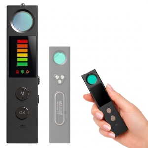 Мултифункционален детектор Techstar K15 за скрити камери, GPS тракери и RF сигнали, магнитно откриване, аларма при вибрации, фенерче, USB-C