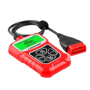 Pachet tester auto KONNWEI KW310 rosu cu cablu si manual