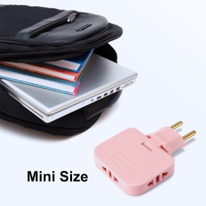Adaptor electric roz dimensiune mini pentru calatorii