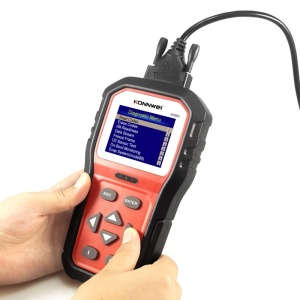 Dispozitiv diagnoza KONNWEI KW860 rosu, utilizare in mana cu cablu conectat