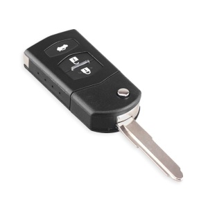 Carcasa cheie auto Techstar compatibila Mazda 2 3 5 6 RX-8 MX-5, 3 butoane, lama metalica rabatabila