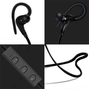 Brezžične slušalke Techstar® BT200, Bluetooth 4.1, zvok HD, odporne na znoj, upravljanje na kablu, črne - Img 7