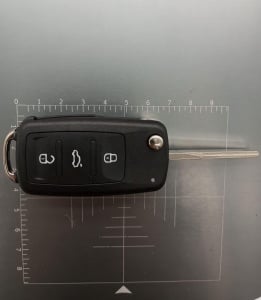 carcasa cheie auto techstar vw 3 butoane model briceag detaliu butoane