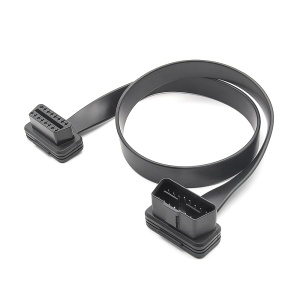 Cablu extensie OBD-II J1962 Tip A, 60 cm, panglica plata rulata, mufa mama si mufa tata, pass-through 1:1