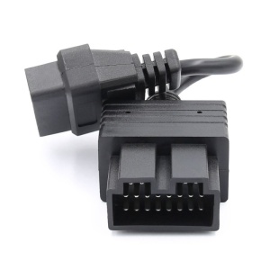 Adaptor KIA 20 pini la OBD2 16 pini, vedere laterală detaliată