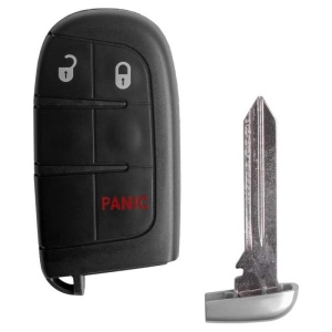 Carcasa cheie auto Techstar Chrysler Dodge Jeep Fiat 3 butoane vedere frontala cu lama detasabila